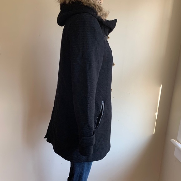 Cole Haan Signature black hooded duffel coat 2 - Picture 4 of 12